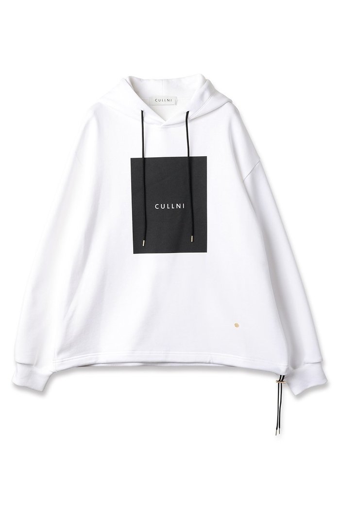 【クルニ/CULLNI】のボックス ロゴ プリント ドローストリング フーディー インテリア・キッズ・メンズ・レディースファッション・服の通販 founy(ファニー) https://founy.com/ ファッション Fashion レディースファッション Fashion for Women トップス・カットソー Cut & Sew Tops シャツ・ブラウス・オフィスカジュアル Elegant Blouses & Button-Ups レディースパーカー・カジュアルフーディー Casual Hoodies & Sweatshirts ロングTシャツ・Tシャツ Longline T-Shirts & Tees スウェット・クルーネックトップス Sweatshirts & Crewnecks / Relaxed Fit Sweat Tops カットソー・ベーシックTシャツ Cut-and-Sewn Tops / Stretch Tees & Basics ショルダー Shoulder, Shoulder Strap ドロップ Drop Shoulder, Dropped Style ドローコード Drawcord, Drawstring Cord ドローストリング Drawstring, Pull Cord プリント Print, Printed Pattern ベーシック Basic, Essential ボックス Boxy, Box Shape エレガント 上品 Elegant 新作・新入荷 New Arrivals / New In |ID: prp329100004779944 ipo3291000000034673842