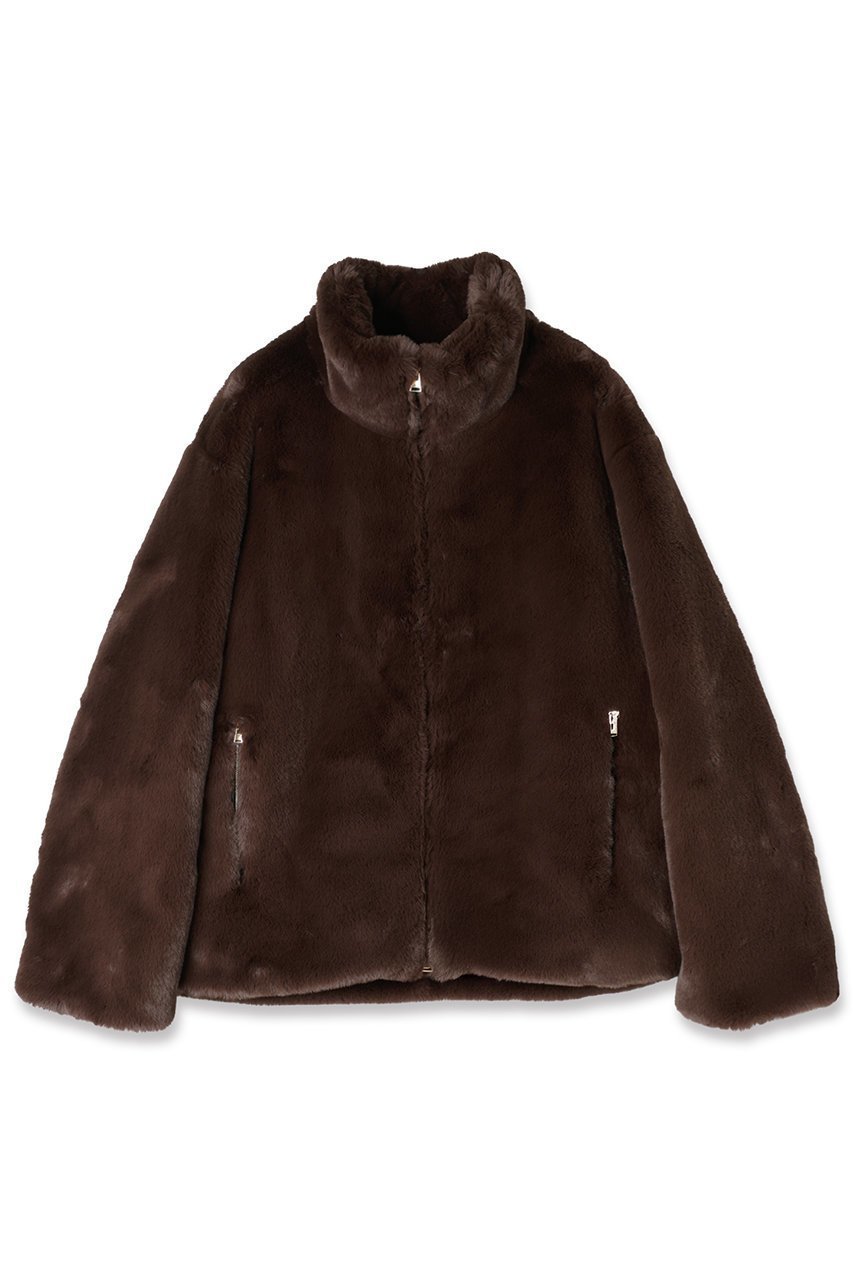 【クルニ/CULLNI】の【UNISEX】FAKE Fur Zip Up ハイネック ショートコート インテリア・キッズ・メンズ・レディースファッション・服の通販 founy(ファニー) 　ファッション　Fashion　レディースファッション　Fashion for Women　アウター　Coat / Outerwear Collection　コート・ロングコート・ピーコート　Long Coats, Peacoats & More　ユニセックス　Unisex, Genderless　ショート　Short, Short Length　ハイネック　High Neck, Mock Neck　フェイクファー　Faux Fur, Imitation Fur　マフラー　Scarf, Muffler　エレガント 上品　Elegant　冬　Winter / This Winter　新作・新入荷　New Arrivals / New In　ブラウン|ID: prp329100004779946 ipo3291000000034673860