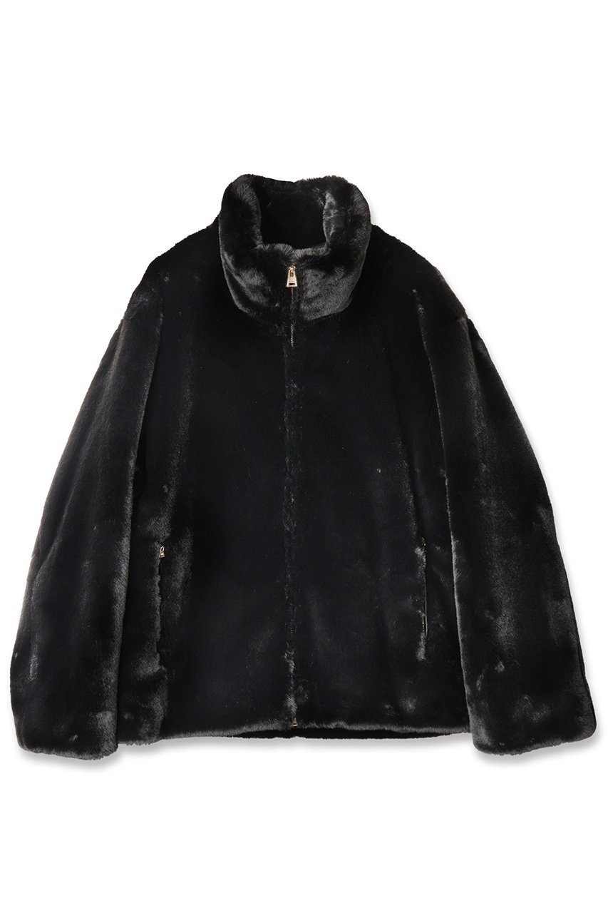 【クルニ/CULLNI】の【UNISEX】FAKE Fur Zip Up ハイネック ショートコート インテリア・キッズ・メンズ・レディースファッション・服の通販 founy(ファニー) 　ファッション　Fashion　レディースファッション　Fashion for Women　アウター　Coat / Outerwear Collection　コート・ロングコート・ピーコート　Long Coats, Peacoats & More　ユニセックス　Unisex, Genderless　ショート　Short, Short Length　ハイネック　High Neck, Mock Neck　フェイクファー　Faux Fur, Imitation Fur　マフラー　Scarf, Muffler　エレガント 上品　Elegant　冬　Winter / This Winter　新作・新入荷　New Arrivals / New In　ブラック|ID: prp329100004779946 ipo3291000000034673861