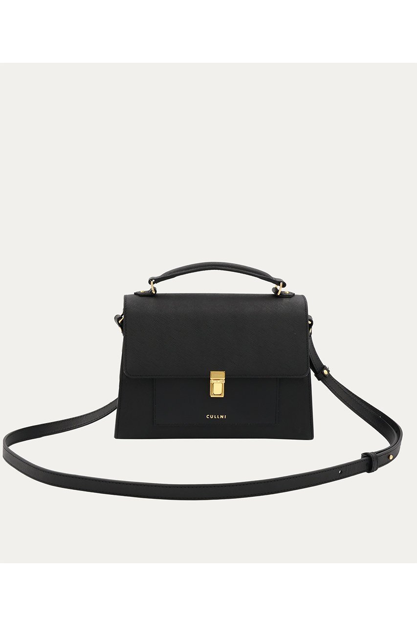 【クルニ/CULLNI】のClasp lock Leather Pocket ハンドバッグ インテリア・キッズ・メンズ・レディースファッション・服の通販 founy(ファニー) 　ファッション　Fashion　レディースファッション　Fashion for Women　バッグ　Bags　ユニセックス　Unisex, Genderless　フラップ　Flap, Flap Pocket　ポケット　Pocket, Pocket Detail　モダン　Modern, Contemporary　ラップ　Wrap, Wrap Design　エレガント 上品　Elegant　ブラック|ID: prp329100004779948 ipo3291000000035538224