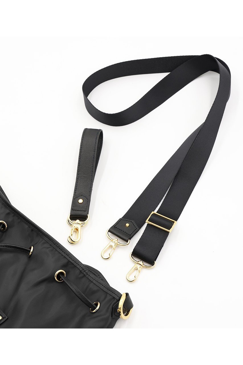 【クルニ/CULLNI】のLeather Pocket ハイカウント タフタ バケットバッグ 人気、トレンドファッション・服の通販 founy(ファニー) 　ファッション　Fashion　レディースファッション　Fashion for Women　バッグ　Bags　ユニセックス　Unisex, Genderless　タフタ　Taffeta, Structured Fabric　ドローストリング　Drawstring, Pull Cord　ポケット　Pocket, Pocket Detail　エレガント 上品　Elegant　新作・新入荷　New Arrivals / New In　other-4|ID: prp329100004779950 ipo3291000000034673904