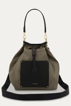 【クルニ/CULLNI】のLeather Pocket ハイカウント タフタ バケットバッグ トープ|ID:prp329100004779950