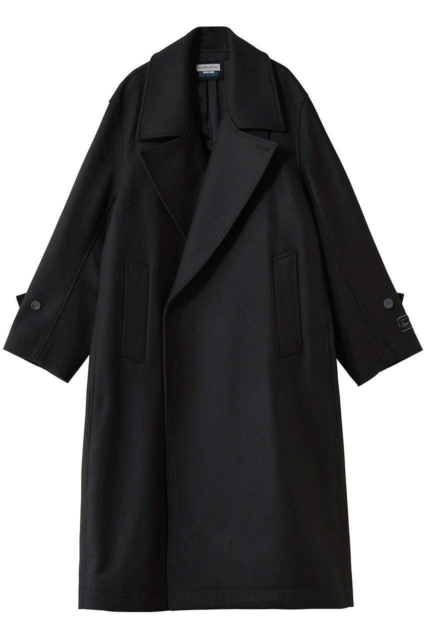 【メゾンスペシャル/MAISON SPECIAL】の【UNISEX】S140メルトンWコート インテリア・キッズ・メンズ・レディースファッション・服の通販 founy(ファニー) 　ファッション　Fashion　レディースファッション　Fashion for Women　アウター　Coat / Outerwear Collection　コート・ロングコート・ピーコート　Long Coats, Peacoats & More　ユニセックス　Unisex, Genderless　フィット　Fit, Slim Fit　メルトン　Melton, Heavy Wool　モダン　Modern, Contemporary　ロング　Long, Long-Length　定番　Standard, Basic Item　新作・新入荷　New Arrivals / New In　C.GRY(チャコールグレー)|ID: prp329100004779952 ipo3291000000034673921