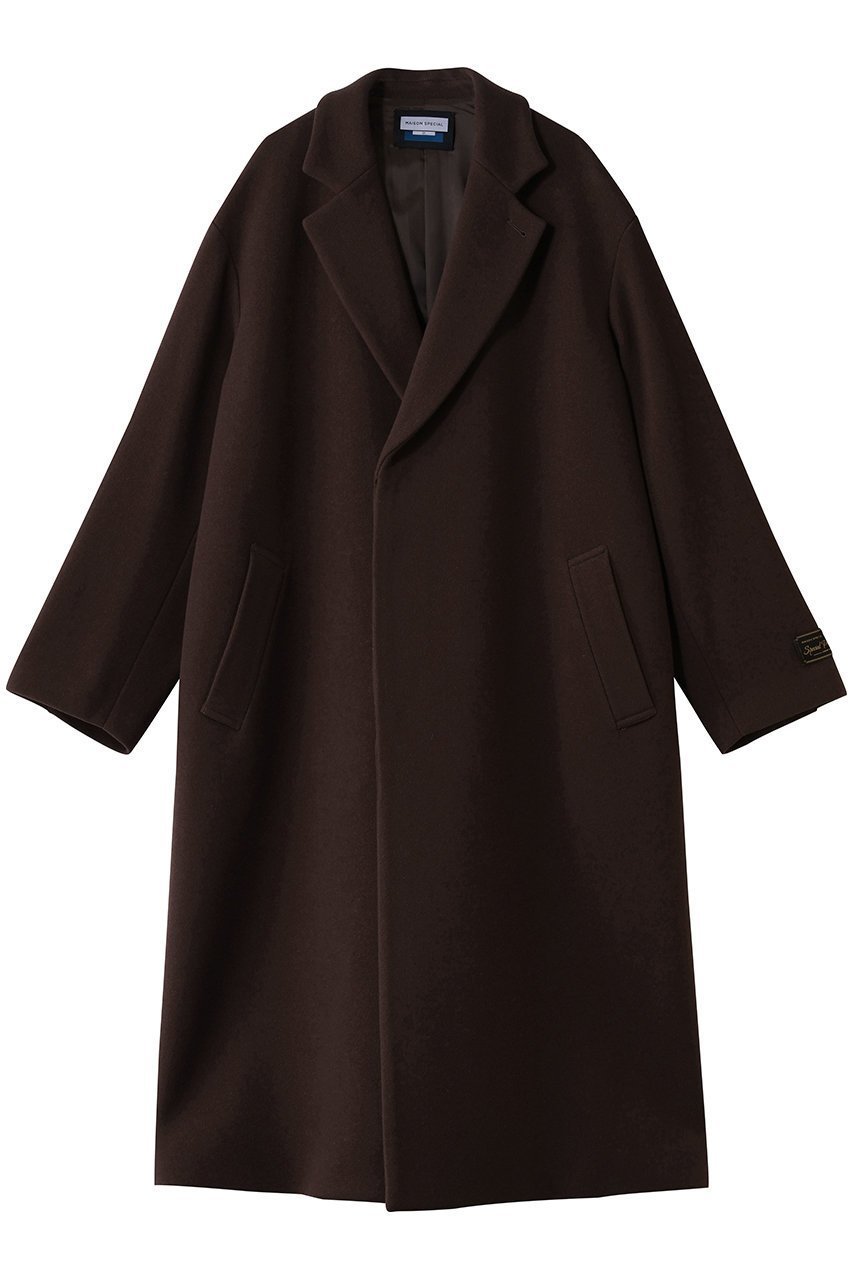 【メゾンスペシャル/MAISON SPECIAL】の【UNISEX】S170メルトンチェスターコート インテリア・キッズ・メンズ・レディースファッション・服の通販 founy(ファニー) 　ファッション　Fashion　レディースファッション　Fashion for Women　アウター　Coat / Outerwear Collection　コート・ロングコート・ピーコート　Long Coats, Peacoats & More　チェスターコート・ロング丈アウター　Chester Coats / Chesterfield Long Coats　ユニセックス　Unisex, Genderless　チェスターコート　Chester Coat, Long Coat　トレンド　Trend, Trending Now　メルトン　Melton, Heavy Wool　ロング　Long, Long-Length　エレガント 上品　Elegant　新作・新入荷　New Arrivals / New In　G.BGE(グレーベージュ)|ID: prp329100004779953 ipo3291000000034673938