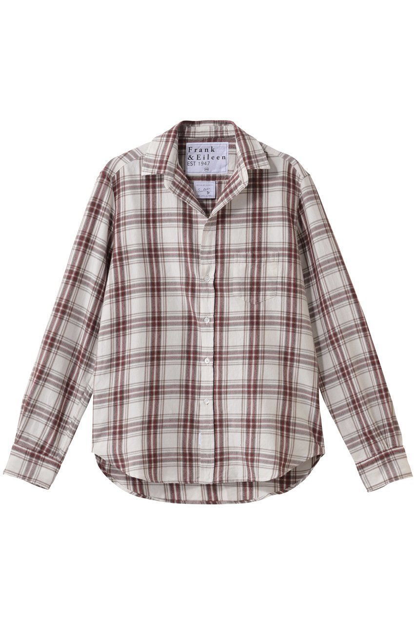 【フランク&アイリーン/Frank&Eileen】のEILEEN イタリアンコットン レッドチェック シャツ 人気、トレンドファッション・服の通販 founy(ファニー) 　ファッション　Fashion　レディースファッション　Fashion for Women　トップス・カットソー　Cut & Sew Tops　シャツ・ブラウス・オフィスカジュアル　Elegant Blouses & Button-Ups　スリーブ　Sleeve, Long Sleeve / Short Sleeve　チェック　Check, Plaid, Tartan　ボトム　Bottoms, Lower Wear　ロング　Long, Long-Length　 other-1|ID: prp329100004780615 ipo3291000000036087148