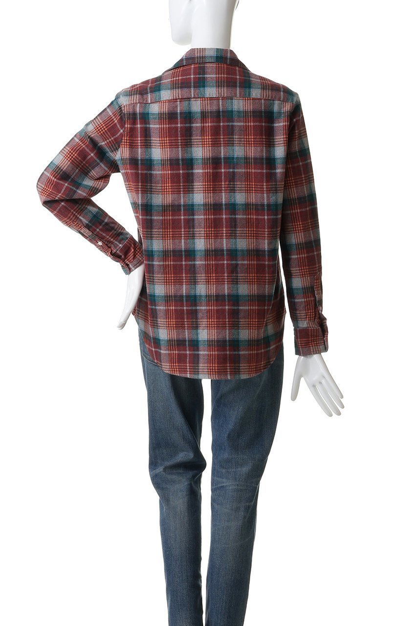 【フランク&アイリーン/Frank&Eileen】のEILEEN イタリアンコットン レッド シャツ 人気、トレンドファッション・服の通販 founy(ファニー) 　ファッション　Fashion　レディースファッション　Fashion for Women　トップス・カットソー　Cut & Sew Tops　シャツ・ブラウス・オフィスカジュアル　Elegant Blouses & Button-Ups　スリーブ　Sleeve, Long Sleeve / Short Sleeve　チェック　Check, Plaid, Tartan　ロング　Long, Long-Length　無地　Plain, Solid Color　other-4|ID: prp329100004780618 ipo3291000000036049772