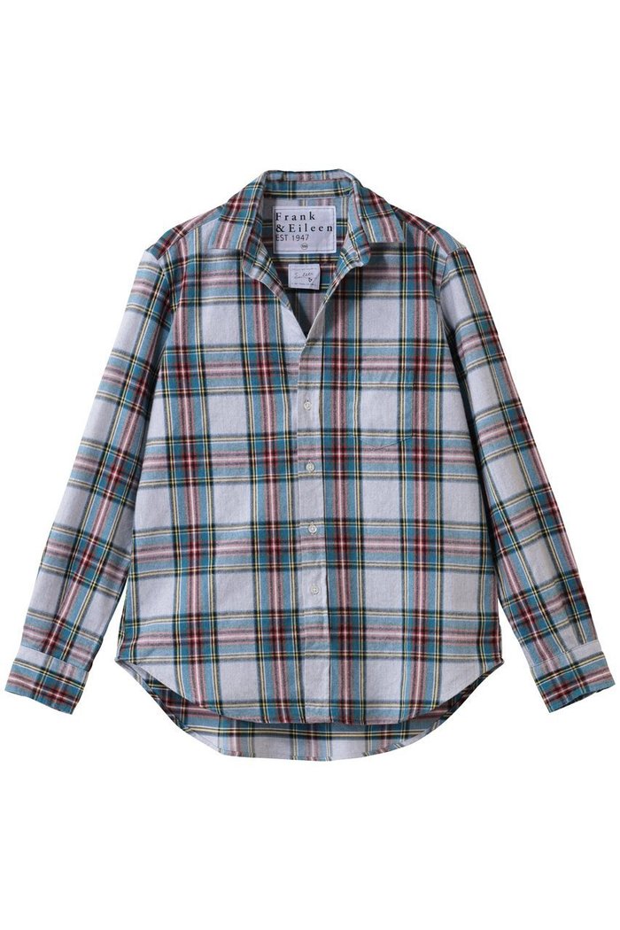 【フランク&アイリーン/Frank&Eileen】のEILEEN イタリアンコットン ライトブルー チェック シャツ インテリア・キッズ・メンズ・レディースファッション・服の通販 founy(ファニー) https://founy.com/ ファッション Fashion レディースファッション Fashion for Women トップス・カットソー Cut & Sew Tops シャツ・ブラウス・オフィスカジュアル Elegant Blouses & Button-Ups スリーブ Sleeve, Long Sleeve / Short Sleeve チェック Check, Plaid, Tartan ロング Long, Long-Length 新作・新入荷 New Arrivals / New In |ID: prp329100004780619 ipo3291000000034684228