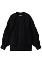 【メゾンスペシャル/MAISON SPECIAL】の【UNISEX】ワッフル切替スウェット レースアップクルーネックPO BLK(ブラック)|ID: prp329100004780624 ipo3291000000034684270