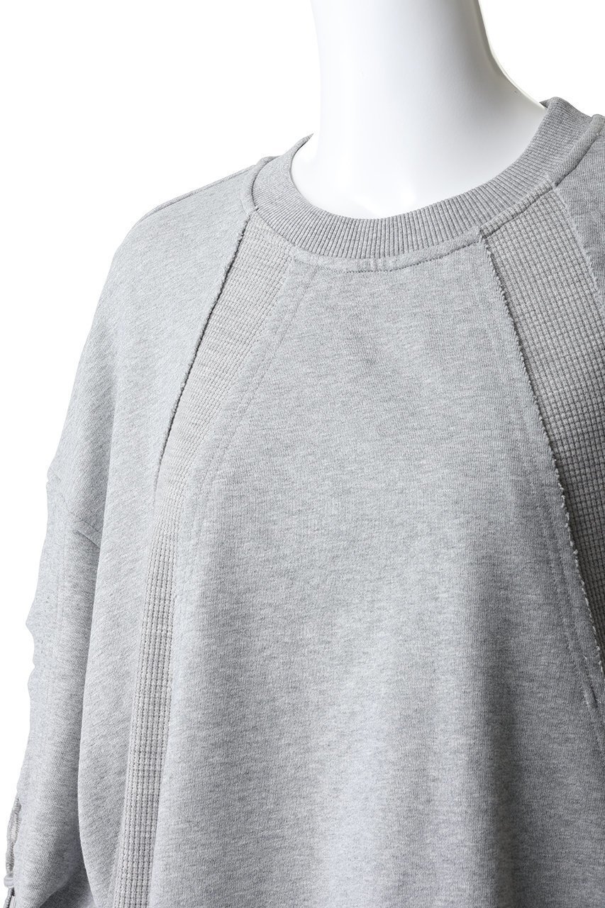 【メゾンスペシャル/MAISON SPECIAL】の【UNISEX】ワッフル切替スウェット レースアップクルーネックPO 人気、トレンドファッション・服の通販 founy(ファニー) 　ファッション　Fashion　レディースファッション　Fashion for Women　トップス・カットソー　Cut & Sew Tops　シャツ・ブラウス・オフィスカジュアル　Elegant Blouses & Button-Ups　レディースパーカー・カジュアルフーディー　Casual Hoodies & Sweatshirts　ロングTシャツ・Tシャツ　Longline T-Shirts & Tees　スウェット・クルーネックトップス　Sweatshirts & Crewnecks / Relaxed Fit Sweat Tops　カットソー・ベーシックTシャツ　Cut-and-Sewn Tops / Stretch Tees & Basics　ユニセックス　Unisex, Genderless　ショルダー　Shoulder, Shoulder Strap　シンプル　Simple, Minimal　スウェット / スエット　Sweatshirt, Sweatwear　ドロップ　Drop Shoulder, Dropped Style　ボトム　Bottoms, Lower Wear　レース　Lace, Lace Fabric　ワッフル　Waffle, Waffle Knit　切替　Switching, Contrast Panel　新作・新入荷　New Arrivals / New In　other-5|ID: prp329100004780624 ipo3291000000034684275