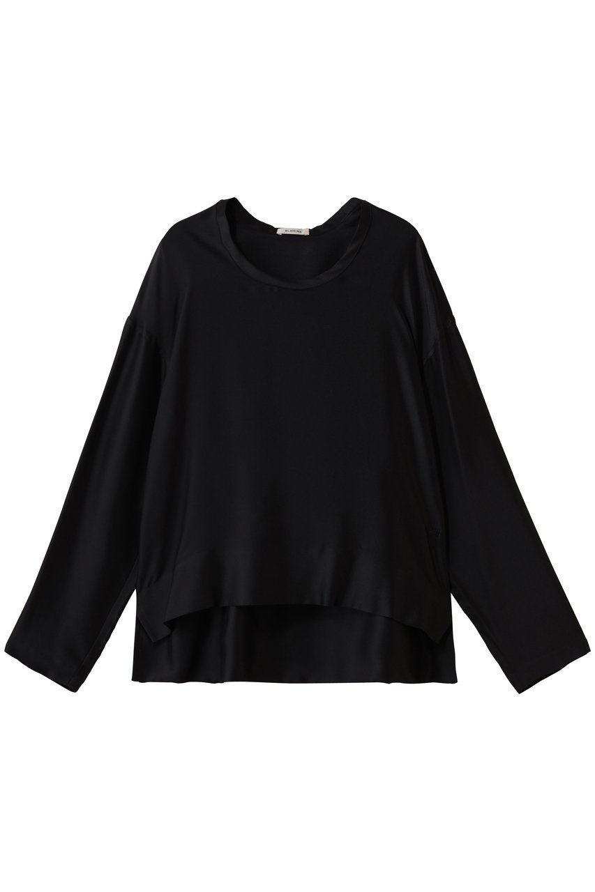 【ブラミンク/BLAMINK】の【BLMK】シルク インティメイト ブラウス インテリア・キッズ・メンズ・レディースファッション・服の通販 founy(ファニー) ファッション Fashion レディースファッション Fashion for Women トップス・カットソー Cut & Sew Tops シャツ・ブラウス・オフィスカジュアル Elegant Blouses & Button-Ups シルク Silk, 100% Silk スリット Slit, Slit Detail スリーブ Sleeve, Long Sleeve / Short Sleeve ラグジュアリー Luxury, Elegant リボン Ribbon, Bow ロング Long, Long-Length 定番 Standard, Basic Item ブラック|ID: prp329100004780634 ipo3291000000036087182