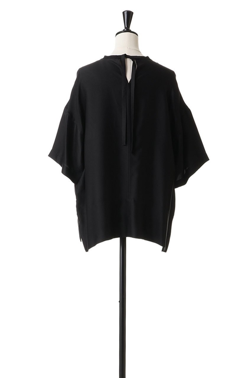 【ブラミンク/BLAMINK】の【BLMK】シルク インティメイト ショートブラウス 人気、トレンドファッション・服の通販 founy(ファニー) 　ファッション　Fashion　レディースファッション　Fashion for Women　トップス・カットソー　Cut & Sew Tops　シャツ・ブラウス・オフィスカジュアル　Elegant Blouses & Button-Ups　ショート　Short, Short Length　シルク　Silk, 100% Silk　シンプル　Simple, Minimal　スリーブ　Sleeve, Long Sleeve / Short Sleeve　リボン　Ribbon, Bow　定番　Standard, Basic Item　other-4|ID: prp329100004780635 ipo3291000000036185178