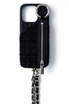 【エジュー/ajew】のiPhone15/15Pro ajew TWEED cadenas zipphone case ブラック|ID: prp329100004780641 ipo3291000000034684400