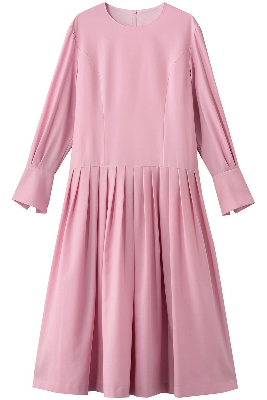 【アルアバイル/allureville】の【LOULOU WILLOUGHBY】ウールトロローウエストワンピース インテリア・キッズ・メンズ・レディースファッション・服の通販 founy(ファニー) 　ファッション　Fashion　レディースファッション　Fashion for Women　ワンピース　Dresses　チュニック　Tunic Tops & Dresses　チュニック　Tunic, Long Top　ロング　Long, Long-Length　エレガント 上品　Elegant　春　Spring　ピンク|ID: prp329100004780658 ipo3291000000035486707