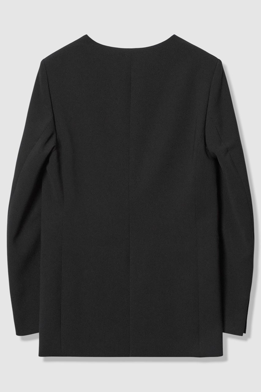 【アルアバイル/allureville】の【LOULOU WILLOUGHBY】ダブルクロスノーカラージャケット 人気、トレンドファッション・服の通販 founy(ファニー) 　ファッション　Fashion　レディースファッション　Fashion for Women　アウター　Coat / Outerwear Collection　レディースジャケット・軽アウター　Jackets　ノーカラージャケット / シンプル上品コーデ　Collarless Jackets　2025年　2025　2025-2026秋冬・A/W　Autumn/Winter 2025–26 AW25–26　シンプル　Simple, Minimal　ジャケット　Jacket, Outerwear　ダブル　Double, Double-Breasted　フロント　Front, Front Design　エレガント 上品　Elegant　A/W・秋冬　Autumn/Winter　other-2|ID: prp329100004780660 ipo3291000000034684532