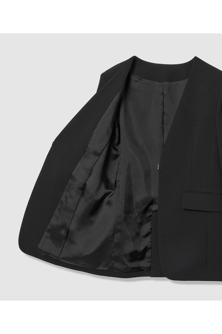 【アルアバイル/allureville】の【LOULOU WILLOUGHBY】ダブルクロスノーカラージャケット 人気、トレンドファッション・服の通販 founy(ファニー) 　ファッション　Fashion　レディースファッション　Fashion for Women　アウター　Coat / Outerwear Collection　レディースジャケット・軽アウター　Jackets　ノーカラージャケット / シンプル上品コーデ　Collarless Jackets　2025年　2025　2025-2026秋冬・A/W　Autumn/Winter 2025–26 AW25–26　シンプル　Simple, Minimal　ジャケット　Jacket, Outerwear　ダブル　Double, Double-Breasted　フロント　Front, Front Design　エレガント 上品　Elegant　A/W・秋冬　Autumn/Winter　other-6|ID: prp329100004780660 ipo3291000000034684537