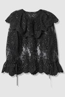 【アルアバイル/allureville】の【LOULOU WILLOUGHBY】チュール刺繍ブラウス 人気、トレンドファッション・服の通販 founy(ファニー) ファッション Fashion レディースファッション Fashion for Women トップス・カットソー Cut & Sew Tops シャツ・ブラウス・オフィスカジュアル Elegant Blouses & Button-Ups 2025年 2025 2025-2026秋冬・A/W Autumn/Winter 2025–26 AW25–26 おすすめ Recommended / Our Picks カフス Cuff Design カーディガン Cardigan, Knitwear ジャケット Jacket, Outerwear スカラップ Scallop, Scalloped Edge スパンコール Sequins, Sequin Embellishment スリーブ Sleeve, Long Sleeve / Short Sleeve チュール Tulip, Tulip Motif リボン Ribbon, Bow レース Lace, Lace Fabric ロング Long, Long-Length ワイド Wide, Wide Fit A/W・秋冬 Autumn/Winter |ID:prp329100004780662