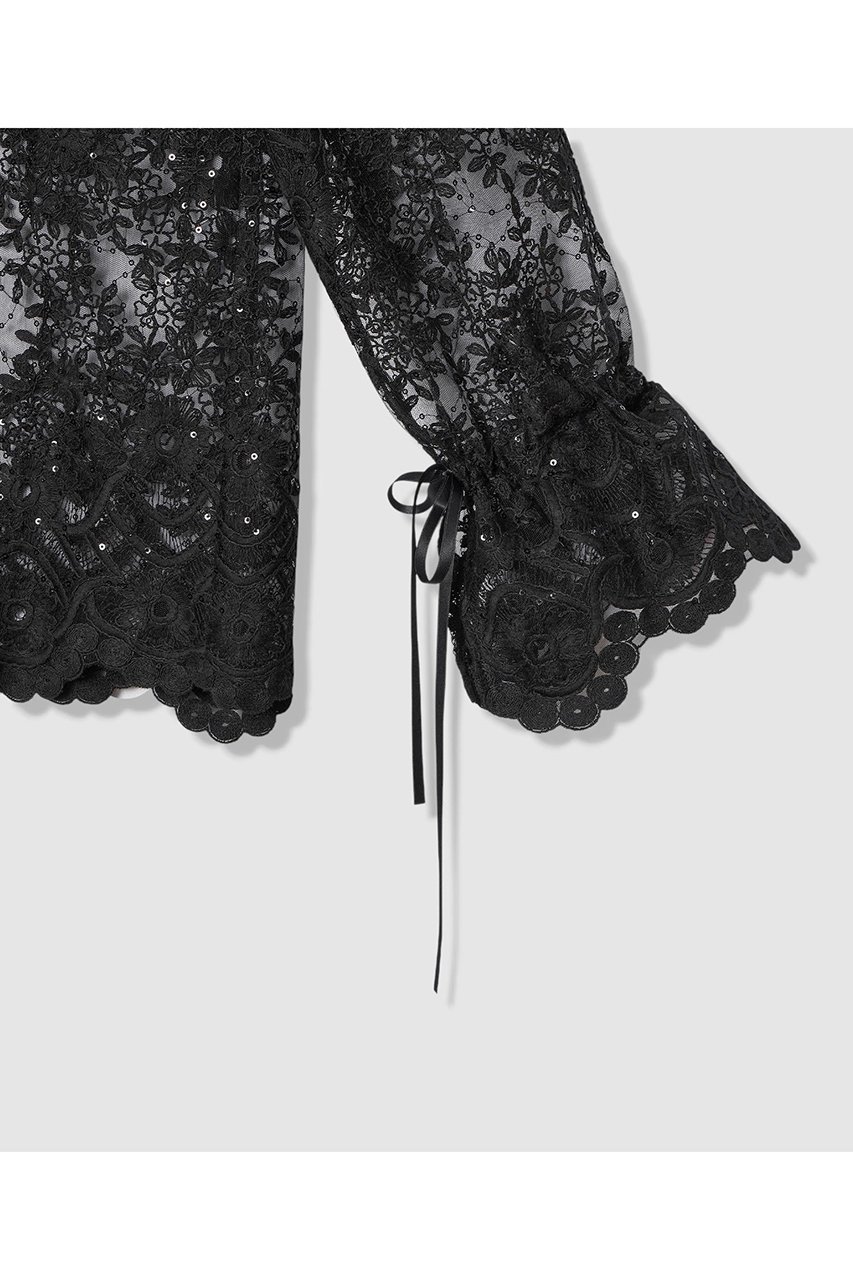 【アルアバイル/allureville】の【LOULOU WILLOUGHBY】チュール刺繍ブラウス 人気、トレンドファッション・服の通販 founy(ファニー) 　ファッション　Fashion　レディースファッション　Fashion for Women　トップス・カットソー　Cut & Sew Tops　シャツ・ブラウス・オフィスカジュアル　Elegant Blouses & Button-Ups　2025年　2025　2025-2026秋冬・A/W　Autumn/Winter 2025–26 AW25–26　おすすめ　Recommended / Our Picks　カフス　Cuff Design　カーディガン　Cardigan, Knitwear　ジャケット　Jacket, Outerwear　スカラップ　Scallop, Scalloped Edge　スパンコール　Sequins, Sequin Embellishment　スリーブ　Sleeve, Long Sleeve / Short Sleeve　チュール　Tulip, Tulip Motif　リボン　Ribbon, Bow　レース　Lace, Lace Fabric　ロング　Long, Long-Length　ワイド　Wide, Wide Fit　A/W・秋冬　Autumn/Winter　other-6|ID: prp329100004780662 ipo3291000000034684552