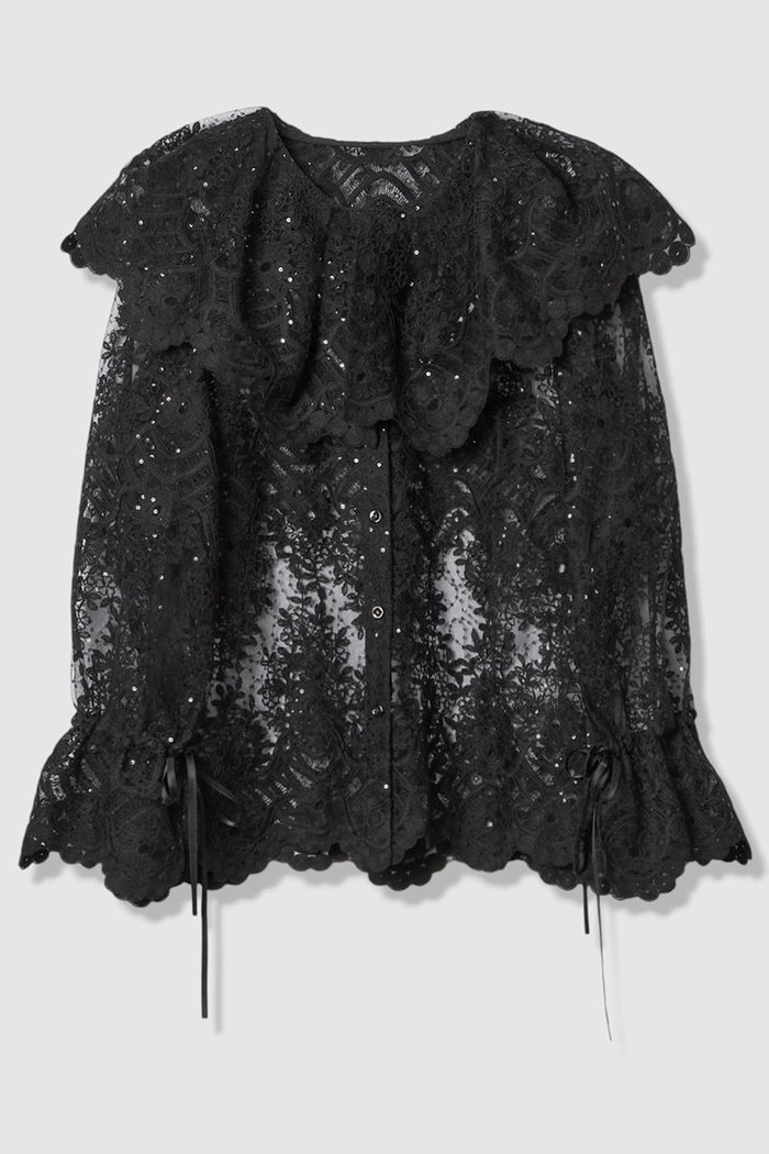 【アルアバイル/allureville】の【LOULOU WILLOUGHBY】チュール刺繍ブラウス インテリア・キッズ・メンズ・レディースファッション・服の通販 founy(ファニー) https://founy.com/ ファッション Fashion レディースファッション Fashion for Women トップス・カットソー Cut & Sew Tops シャツ・ブラウス・オフィスカジュアル Elegant Blouses & Button-Ups 2026年 2026 おすすめ Recommended / Our Picks カフス Cuff Design カーディガン Cardigan, Knitwear ジャケット Jacket, Outerwear スカラップ Scallop, Scalloped Edge スパンコール Sequins, Sequin Embellishment スリーブ Sleeve, Long Sleeve / Short Sleeve チュール Tulip, Tulip Motif リボン Ribbon, Bow レース Lace, Lace Fabric ロング Long, Long-Length ワイド Wide, Wide Fit 夏 Summer 春 Spring S/S・春夏 SS, Spring/Summer, Warm Season |ID: prp329100004780662 ipo3291000000036092644