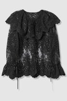 【アルアバイル/allureville】の【LOULOU WILLOUGHBY】チュール刺繍ブラウス 人気、トレンドファッション・服の通販 founy(ファニー) ファッション Fashion レディースファッション Fashion for Women トップス・カットソー Cut & Sew Tops シャツ・ブラウス・オフィスカジュアル Elegant Blouses & Button-Ups 2026年 2026 おすすめ Recommended / Our Picks カフス Cuff Design カーディガン Cardigan, Knitwear ジャケット Jacket, Outerwear スカラップ Scallop, Scalloped Edge スパンコール Sequins, Sequin Embellishment スリーブ Sleeve, Long Sleeve / Short Sleeve チュール Tulip, Tulip Motif リボン Ribbon, Bow レース Lace, Lace Fabric ロング Long, Long-Length ワイド Wide, Wide Fit 夏 Summer 春 Spring S/S・春夏 SS, Spring/Summer, Warm Season thumbnail ブラック|ID: prp329100004780662 ipo3291000000036092645