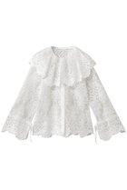 【アルアバイル/allureville】の【LOULOU WILLOUGHBY】チュール刺繍ブラウス 人気、トレンドファッション・服の通販 founy(ファニー) ファッション Fashion レディースファッション Fashion for Women トップス・カットソー Cut & Sew Tops シャツ・ブラウス・オフィスカジュアル Elegant Blouses & Button-Ups 2026年 2026 おすすめ Recommended / Our Picks カフス Cuff Design カーディガン Cardigan, Knitwear ジャケット Jacket, Outerwear スカラップ Scallop, Scalloped Edge スパンコール Sequins, Sequin Embellishment スリーブ Sleeve, Long Sleeve / Short Sleeve チュール Tulip, Tulip Motif リボン Ribbon, Bow レース Lace, Lace Fabric ロング Long, Long-Length ワイド Wide, Wide Fit 夏 Summer 春 Spring S/S・春夏 SS, Spring/Summer, Warm Season thumbnail ホワイト|ID: prp329100004780662 ipo3291000000036092646