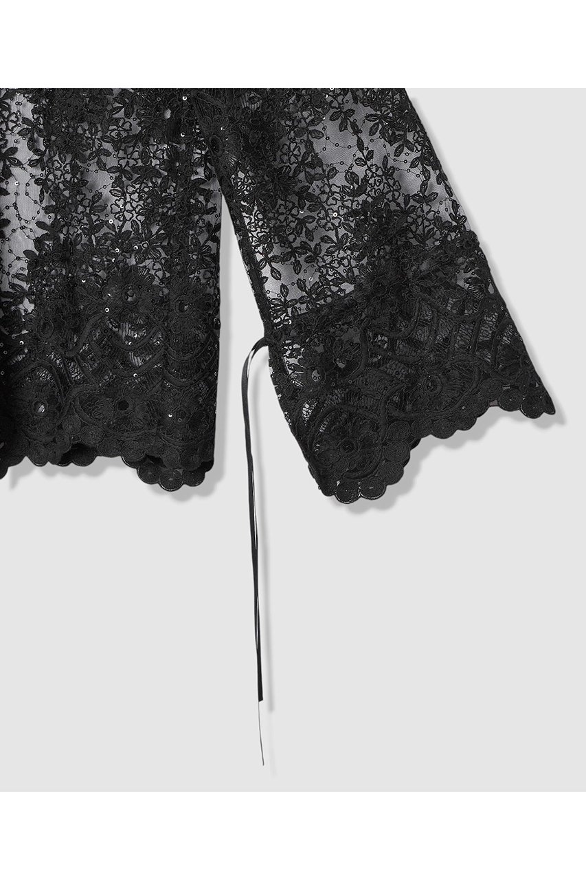 【アルアバイル/allureville】の【LOULOU WILLOUGHBY】チュール刺繍ブラウス 人気、トレンドファッション・服の通販 founy(ファニー) ファッション Fashion レディースファッション Fashion for Women トップス・カットソー Cut & Sew Tops シャツ・ブラウス・オフィスカジュアル Elegant Blouses & Button-Ups 2026年 2026 おすすめ Recommended / Our Picks カフス Cuff Design カーディガン Cardigan, Knitwear ジャケット Jacket, Outerwear スカラップ Scallop, Scalloped Edge スパンコール Sequins, Sequin Embellishment スリーブ Sleeve, Long Sleeve / Short Sleeve チュール Tulip, Tulip Motif リボン Ribbon, Bow レース Lace, Lace Fabric ロング Long, Long-Length ワイド Wide, Wide Fit 夏 Summer 春 Spring S/S・春夏 SS, Spring/Summer, Warm Season other-7|ID: prp329100004780662 ipo3291000000036092652