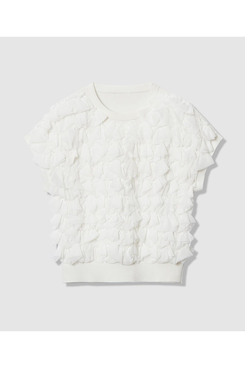 【アルアバイル/allureville】の【LOULOU WILLOUGHBY】ペタルパピヨンプルオーバー インテリア・キッズ・メンズ・レディースファッション・服の通販 founy(ファニー) 　ファッション　Fashion　レディースファッション　Fashion for Women　トップス・カットソー　Cut & Sew Tops　ニット　Knit Tops & Sweaters　カジュアルプルオーバー・ニットトップス　Pullovers & Knit Tops / Casual Pullovers　2025年　2025　2025-2026秋冬・A/W　Autumn/Winter 2025–26 AW25–26　おすすめ　Recommended / Our Picks　アンサンブル　Ensemble Set　ギャザー　Gathered, Ruffled　スリーブ　Sleeve, Long Sleeve / Short Sleeve　フリル　Frill, Ruffle　フレンチ　French, French Style　モチーフ　Motif, Design Theme　A/W・秋冬　Autumn/Winter　オフホワイト|ID: prp329100004780664 ipo3291000000034684558