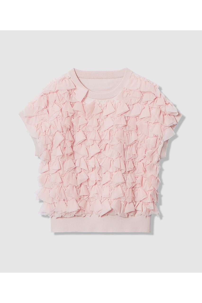 【アルアバイル/allureville】の【LOULOU WILLOUGHBY】ペタルパピヨンプルオーバー インテリア・キッズ・メンズ・レディースファッション・服の通販 founy(ファニー) 　ファッション　Fashion　レディースファッション　Fashion for Women　トップス・カットソー　Cut & Sew Tops　ニット　Knit Tops & Sweaters　カジュアルプルオーバー・ニットトップス　Pullovers & Knit Tops / Casual Pullovers　2026年　2026　おすすめ　Recommended / Our Picks　アンサンブル　Ensemble Set　ギャザー　Gathered, Ruffled　スリーブ　Sleeve, Long Sleeve / Short Sleeve　フリル　Frill, Ruffle　フレンチ　French, French Style　モチーフ　Motif, Design Theme　夏　Summer　春　Spring　S/S・春夏　SS, Spring/Summer, Warm Season　ピンク|ID: prp329100004780664 ipo3291000000035669238