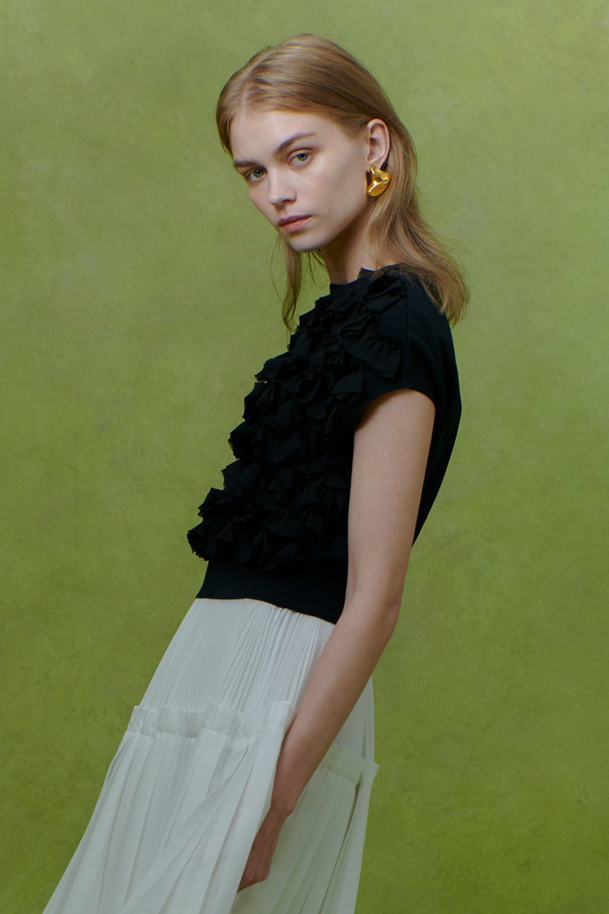 【アルアバイル/allureville】の【LOULOU WILLOUGHBY】ペタルパピヨンプルオーバー 人気、トレンドファッション・服の通販 founy(ファニー) 　ファッション　Fashion　レディースファッション　Fashion for Women　トップス・カットソー　Cut & Sew Tops　ニット　Knit Tops & Sweaters　カジュアルプルオーバー・ニットトップス　Pullovers & Knit Tops / Casual Pullovers　2026年　2026　おすすめ　Recommended / Our Picks　アンサンブル　Ensemble Set　ギャザー　Gathered, Ruffled　スリーブ　Sleeve, Long Sleeve / Short Sleeve　フリル　Frill, Ruffle　フレンチ　French, French Style　モチーフ　Motif, Design Theme　夏　Summer　春　Spring　S/S・春夏　SS, Spring/Summer, Warm Season　other-6|ID: prp329100004780664 ipo3291000000035706780