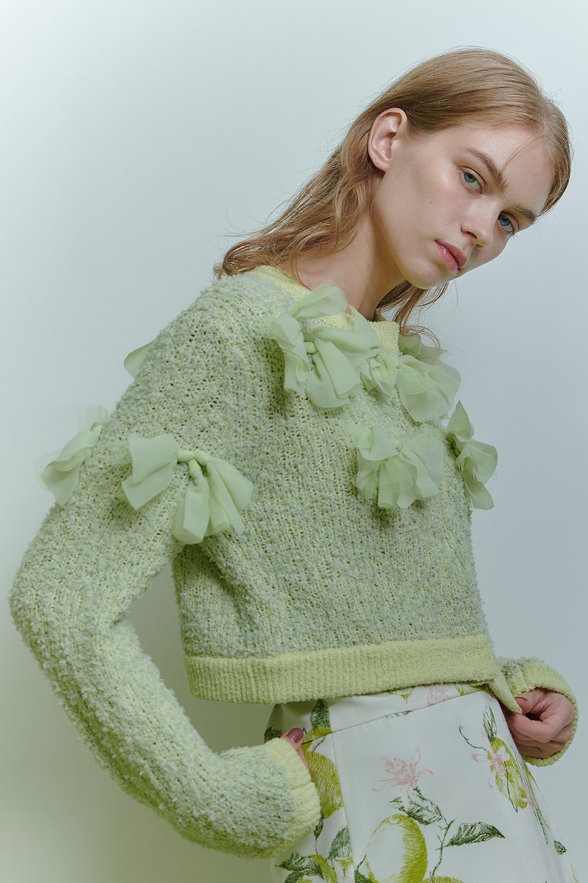 【アルアバイル/allureville】の【LOULOU WILLOUGHBY】ペタルパピヨンカーディガン 人気、トレンドファッション・服の通販 founy(ファニー) ファッション Fashion レディースファッション Fashion for Women トップス・カットソー Cut & Sew Tops ニット Knit Tops & Sweaters カーディガン・羽織り Layered Style Cardigans 2025年 2025 2025-2026秋冬・A/W Autumn/Winter 2025–26 AW25–26 おすすめ Recommended / Our Picks アンサンブル Ensemble Set カーディガン Cardigan, Knitwear ジョーゼット Georgette, Semi-Sheer Fabric ツイード/ツィード Choker, Choker Necklace リボン Ribbon, Bow A/W・秋冬 Autumn/Winter other-7|ID: prp329100004780665 ipo3291000000034684585