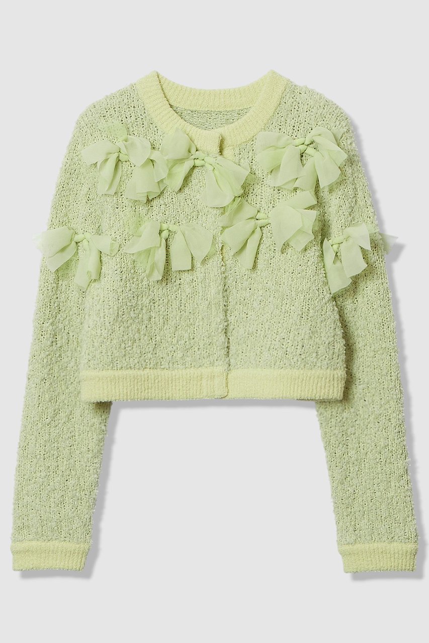 【アルアバイル/allureville】の【LOULOU WILLOUGHBY】ペタルパピヨンカーディガン インテリア・キッズ・メンズ・レディースファッション・服の通販 founy(ファニー) ファッション Fashion レディースファッション Fashion for Women トップス・カットソー Cut & Sew Tops ニット Knit Tops & Sweaters カーディガン・羽織り Layered Style Cardigans おすすめ Recommended / Our Picks アンサンブル Ensemble Set カーディガン Cardigan, Knitwear ジョーゼット Georgette, Semi-Sheer Fabric ツイード/ツィード Choker, Choker Necklace リボン Ribbon, Bow イエロー|ID: prp329100004780665 ipo3291000000036130728