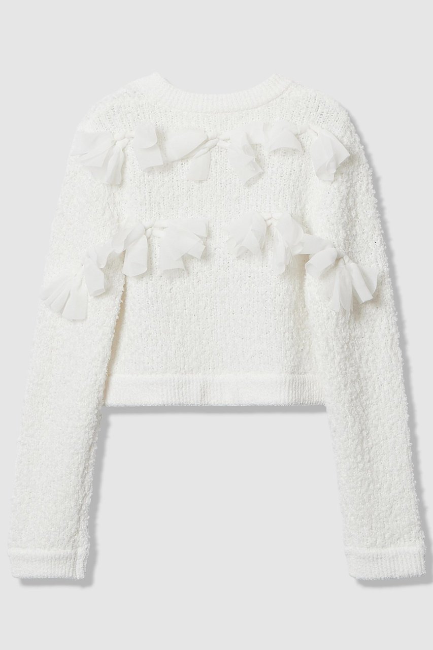 【アルアバイル/allureville】の【LOULOU WILLOUGHBY】ペタルパピヨンカーディガン 人気、トレンドファッション・服の通販 founy(ファニー) 　ファッション　Fashion　レディースファッション　Fashion for Women　トップス・カットソー　Cut & Sew Tops　ニット　Knit Tops & Sweaters　カーディガン・羽織り　Layered Style Cardigans　おすすめ　Recommended / Our Picks　アンサンブル　Ensemble Set　カーディガン　Cardigan, Knitwear　ジョーゼット　Georgette, Semi-Sheer Fabric　ツイード／ツィード　Choker, Choker Necklace　リボン　Ribbon, Bow　other-2|ID: prp329100004780665 ipo3291000000036749610