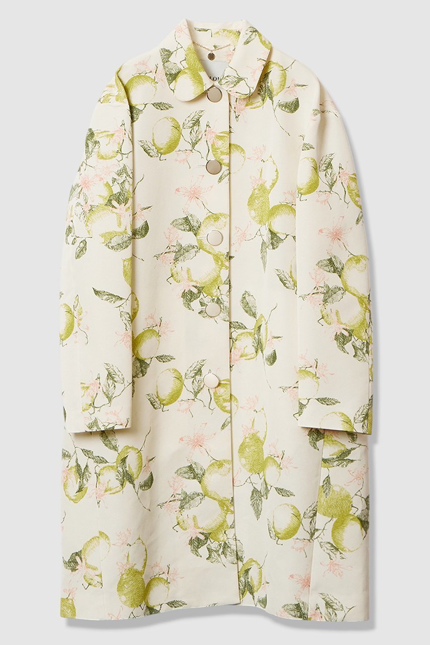 【アルアバイル/allureville】の【LOULOU WILLOUGHBY】RATTI レモン柄ステンカラーコート インテリア・キッズ・メンズ・レディースファッション・服の通販 founy(ファニー) ファッション Fashion レディースファッション Fashion for Women アウター Coat / Outerwear Collection コート・ロングコート・ピーコート Long Coats, Peacoats & More 2025年 2025 2025-2026秋冬・A/W Autumn/Winter 2025–26 AW25–26 イタリア Italy グログラン Grosgrain, Grosgrain Ribbon トレンド Trend, Trending Now ラグジュアリー Luxury, Elegant ロング Long, Long-Length A/W・秋冬 Autumn/Winter ホワイト系|ID: prp329100004780667 ipo3291000000034684591