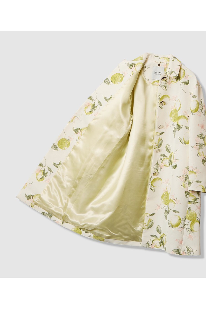 【アルアバイル/allureville】の【LOULOU WILLOUGHBY】RATTI レモン柄ステンカラーコート 人気、トレンドファッション・服の通販 founy(ファニー) ファッション Fashion レディースファッション Fashion for Women アウター Coat / Outerwear Collection コート・ロングコート・ピーコート Long Coats, Peacoats & More 2025年 2025 2025-2026秋冬・A/W Autumn/Winter 2025–26 AW25–26 イタリア Italy グログラン Grosgrain, Grosgrain Ribbon トレンド Trend, Trending Now ラグジュアリー Luxury, Elegant ロング Long, Long-Length A/W・秋冬 Autumn/Winter other-6|ID: prp329100004780667 ipo3291000000034684596