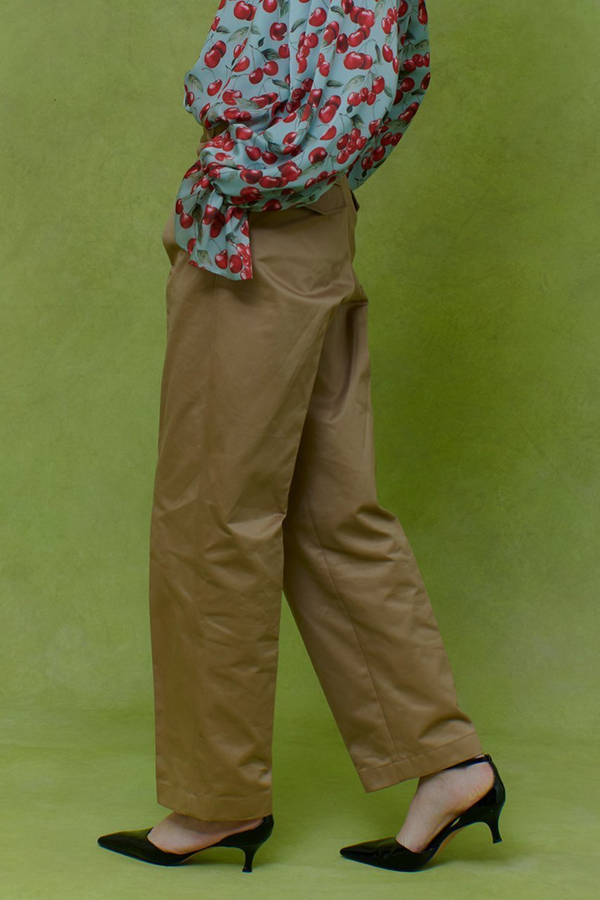 【アルアバイル/allureville】の【LOULOU WILLOUGHBY】タックチノパンツ 人気、トレンドファッション・服の通販 founy(ファニー) 　ファッション　Fashion　レディースファッション　Fashion for Women　パンツ　Pants & Trousers　2025年　2025　2025-2026秋冬・A/W　Autumn/Winter 2025–26 AW25–26　センター　Center, Center Line　チェリー　Cherry, Cherry Pattern　パイピング　Piping, Trim Design　プリント　Print, Printed Pattern　A/W・秋冬　Autumn/Winter　other-8|ID: prp329100004780679 ipo3291000000034684696