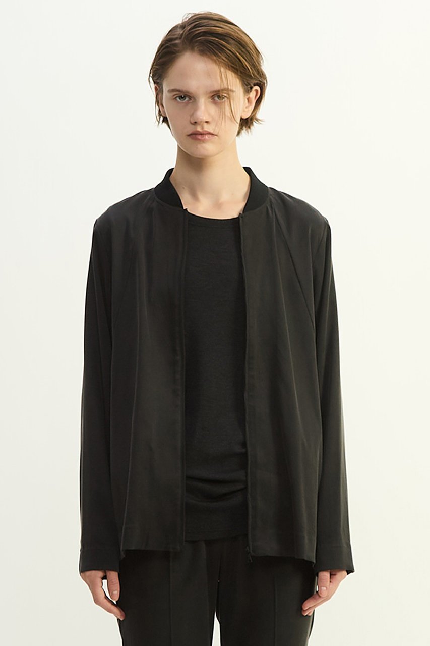 【プレインピープル/PLAIN PEOPLE】のキュプラストレッチストレートブルゾン インテリア・キッズ・メンズ・レディースファッション・服の通販 founy(ファニー) 　ファッション　Fashion　レディースファッション　Fashion for Women　アウター　Coat / Outerwear Collection　レディースジャケット・軽アウター　Jackets　ブルゾンジャケット・スポーティアウター　Blouson Jackets　2025年　2025　2025-2026秋冬・A/W　Autumn/Winter 2025–26 AW25–26　キュプラ　Cupro, Eco Fabric　ジャケット　Jacket, Outerwear　ストレッチ　Stretch, Stretchy Fabric　フィット　Fit, Slim Fit　ブルゾン　Blouson, Bomber Jacket　ヴィンテージ　Vintage Style　エレガント 上品　Elegant　ビジネス 仕事 通勤　Business / Work / Commuting　A/W・秋冬　Autumn/Winter　ブラック|ID: prp329100004780690 ipo3291000000034684749