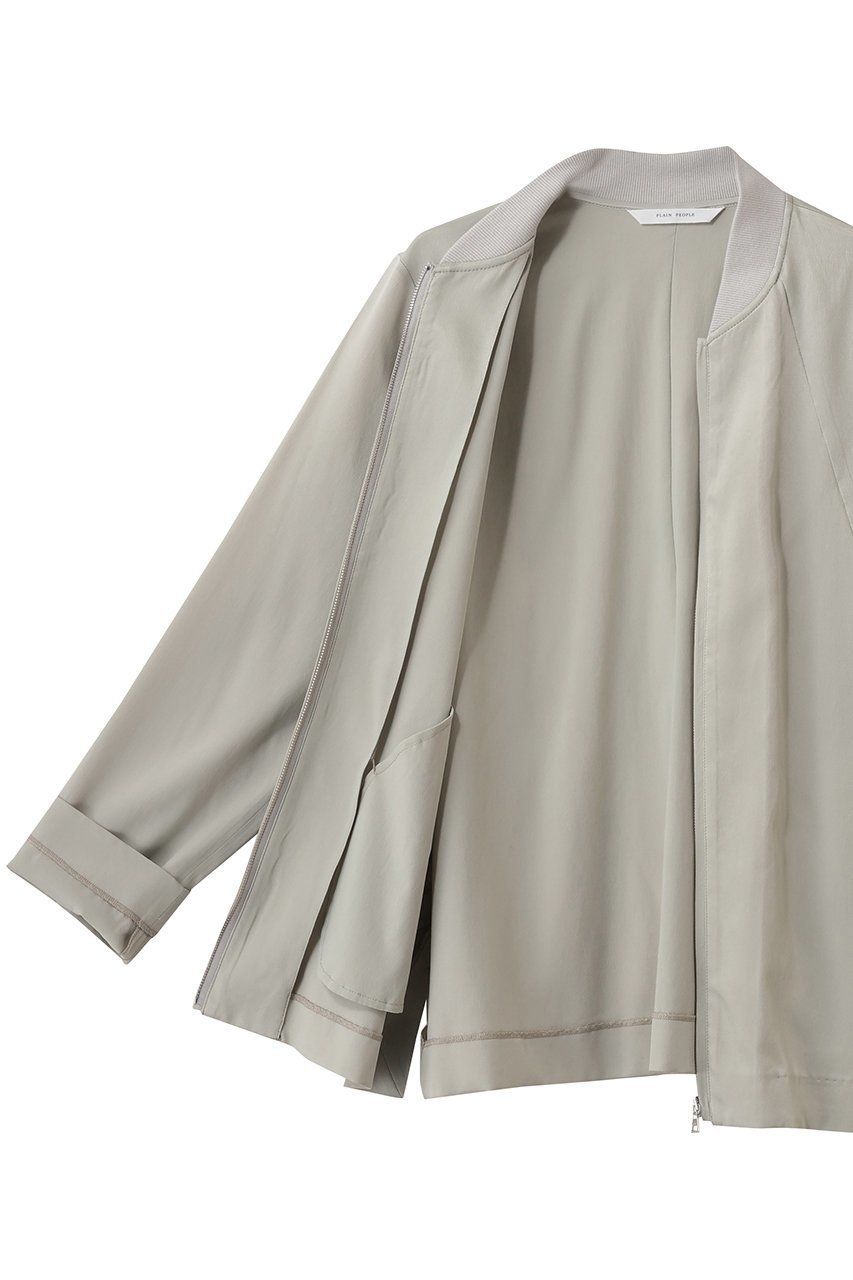 【プレインピープル/PLAIN PEOPLE】のキュプラストレッチストレートブルゾン 人気、トレンドファッション・服の通販 founy(ファニー) ファッション Fashion レディースファッション Fashion for Women アウター Coat / Outerwear Collection レディースジャケット・軽アウター Jackets ブルゾンジャケット・スポーティアウター Blouson Jackets キュプラ Cupro, Eco Fabric ジャケット Jacket, Outerwear ストレッチ Stretch, Stretchy Fabric フィット Fit, Slim Fit ブルゾン Blouson, Bomber Jacket ヴィンテージ Vintage Style エレガント 上品 Elegant ビジネス 仕事 通勤 Business / Work / Commuting other-6|ID: prp329100004780690 ipo3291000000035265350