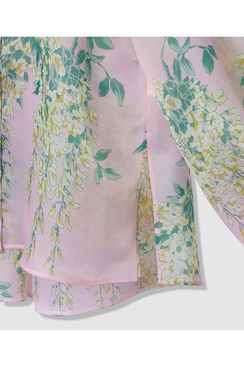 【アルアバイル/allureville】の【LOULOU WILLOUGHBY】RATTI オーガンフラワーブラウス 人気、トレンドファッション・服の通販 founy(ファニー) 　ファッション　Fashion　レディースファッション　Fashion for Women　トップス・カットソー　Cut & Sew Tops　シャツ・ブラウス・オフィスカジュアル　Elegant Blouses & Button-Ups　2025年　2025　2025-2026秋冬・A/W　Autumn/Winter 2025–26 AW25–26　イエロー　Yellow　イタリア　Italy　オーガンジー　Organza Fabric　スリット　Slit, Slit Detail　スリーブ　Sleeve, Long Sleeve / Short Sleeve　フラワー　Flower, Floral　プリント　Print, Printed Pattern　ヨーク　Yoke, Yoke Design　ロング　Long, Long-Length　春　Spring　A/W・秋冬　Autumn/Winter　other-4|ID: prp329100004780693 ipo3291000000034684780