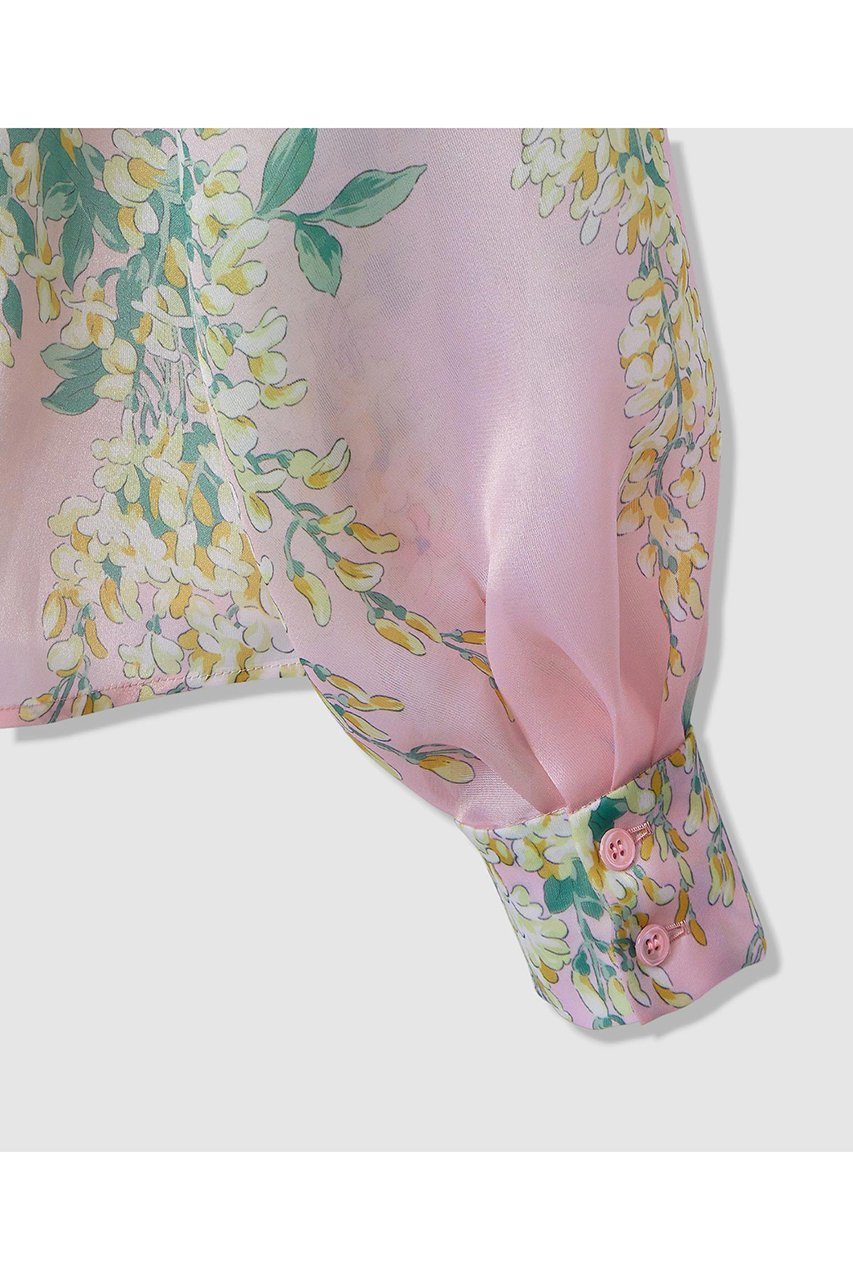 【アルアバイル/allureville】の【LOULOU WILLOUGHBY】RATTI オーガンフラワーブラウス 人気、トレンドファッション・服の通販 founy(ファニー) 　ファッション　Fashion　レディースファッション　Fashion for Women　トップス・カットソー　Cut & Sew Tops　シャツ・ブラウス・オフィスカジュアル　Elegant Blouses & Button-Ups　2025年　2025　2025-2026秋冬・A/W　Autumn/Winter 2025–26 AW25–26　イエロー　Yellow　イタリア　Italy　オーガンジー　Organza Fabric　スリット　Slit, Slit Detail　スリーブ　Sleeve, Long Sleeve / Short Sleeve　フラワー　Flower, Floral　プリント　Print, Printed Pattern　ヨーク　Yoke, Yoke Design　ロング　Long, Long-Length　春　Spring　A/W・秋冬　Autumn/Winter　other-5|ID: prp329100004780693 ipo3291000000034684782