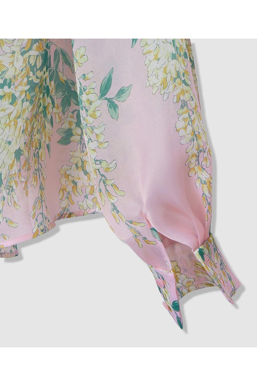 【アルアバイル/allureville】の【LOULOU WILLOUGHBY】RATTI オーガンフラワーブラウス 人気、トレンドファッション・服の通販 founy(ファニー) 　ファッション　Fashion　レディースファッション　Fashion for Women　トップス・カットソー　Cut & Sew Tops　シャツ・ブラウス・オフィスカジュアル　Elegant Blouses & Button-Ups　2025年　2025　2025-2026秋冬・A/W　Autumn/Winter 2025–26 AW25–26　イエロー　Yellow　イタリア　Italy　オーガンジー　Organza Fabric　スリット　Slit, Slit Detail　スリーブ　Sleeve, Long Sleeve / Short Sleeve　フラワー　Flower, Floral　プリント　Print, Printed Pattern　ヨーク　Yoke, Yoke Design　ロング　Long, Long-Length　春　Spring　A/W・秋冬　Autumn/Winter　other-6|ID: prp329100004780693 ipo3291000000034684784