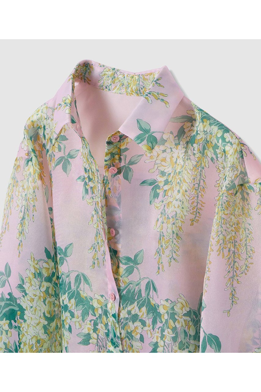 【アルアバイル/allureville】の【LOULOU WILLOUGHBY】RATTI オーガンフラワーブラウス 人気、トレンドファッション・服の通販 founy(ファニー) ファッション Fashion レディースファッション Fashion for Women トップス・カットソー Cut & Sew Tops シャツ・ブラウス・オフィスカジュアル Elegant Blouses & Button-Ups 2026年 2026 イエロー Yellow イタリア Italy オーガンジー Organza Fabric スリット Slit, Slit Detail スリーブ Sleeve, Long Sleeve / Short Sleeve フラワー Flower, Floral プリント Print, Printed Pattern ヨーク Yoke, Yoke Design ロング Long, Long-Length 夏 Summer 春 Spring S/S・春夏 SS, Spring/Summer, Warm Season other-3|ID: prp329100004780693 ipo3291000000035703443