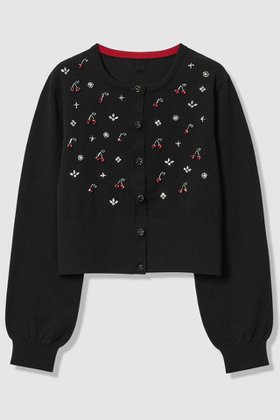 【アルアバイル/allureville】 【LOULOU WILLOUGHBY】CHERRYビジューカーディガン人気、トレンドファッション・服の通販 founy(ファニー) ファッション Fashion レディースファッション Fashion for Women トップス・カットソー Cut & Sew Tops ニット Knit Tops & Sweaters カーディガン・羽織り Layered Style Cardigans 2025年 2025 2025-2026秋冬・A/W Autumn/Winter 2025–26 AW25–26 カーディガン Cardigan, Knitwear コンパクト Compact, Small Size ビジュー Bijou, Jewel-like Accent モチーフ Motif, Design Theme 春 Spring A/W・秋冬 Autumn/Winter |ID:prp329100004780699