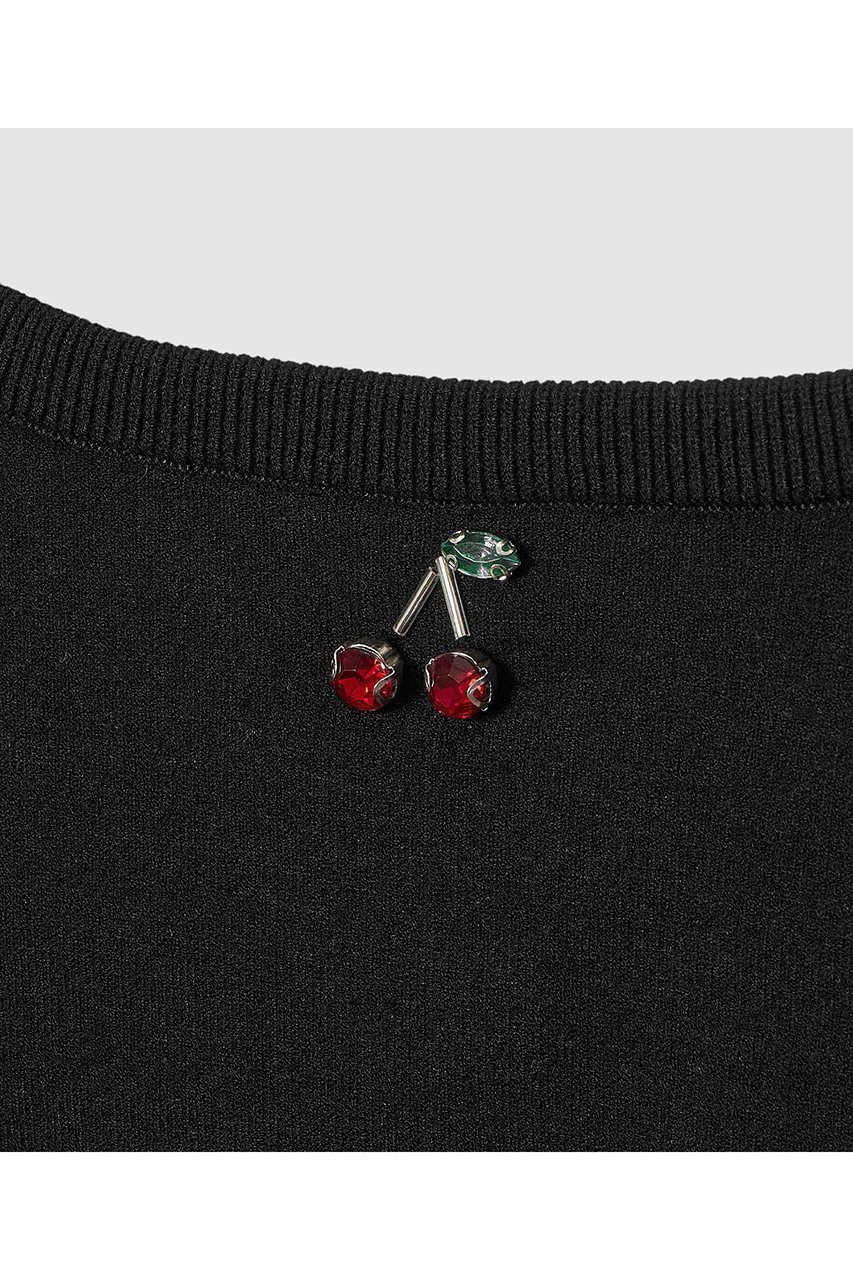 【アルアバイル/allureville】の【LOULOU WILLOUGHBY】CHERRYビジューカーディガン 人気、トレンドファッション・服の通販 founy(ファニー) 　ファッション　Fashion　レディースファッション　Fashion for Women　トップス・カットソー　Cut & Sew Tops　ニット　Knit Tops & Sweaters　カーディガン・羽織り　Layered Style Cardigans　2025年　2025　2025-2026秋冬・A/W　Autumn/Winter 2025–26 AW25–26　カーディガン　Cardigan, Knitwear　コンパクト　Compact, Small Size　ビジュー　Bijou, Jewel-like Accent　モチーフ　Motif, Design Theme　春　Spring　A/W・秋冬　Autumn/Winter　other-5|ID: prp329100004780699 ipo3291000000034684820