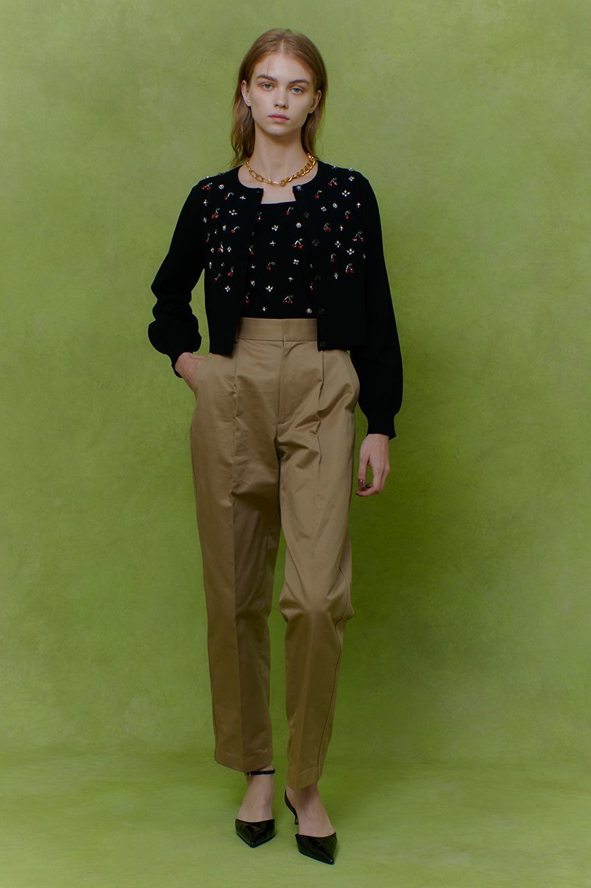 【アルアバイル/allureville】の【LOULOU WILLOUGHBY】CHERRYビジューカーディガン 人気、トレンドファッション・服の通販 founy(ファニー) 　ファッション　Fashion　レディースファッション　Fashion for Women　トップス・カットソー　Cut & Sew Tops　ニット　Knit Tops & Sweaters　カーディガン・羽織り　Layered Style Cardigans　2025年　2025　2025-2026秋冬・A/W　Autumn/Winter 2025–26 AW25–26　カーディガン　Cardigan, Knitwear　コンパクト　Compact, Small Size　ビジュー　Bijou, Jewel-like Accent　モチーフ　Motif, Design Theme　春　Spring　A/W・秋冬　Autumn/Winter　other-8|ID: prp329100004780699 ipo3291000000034684826