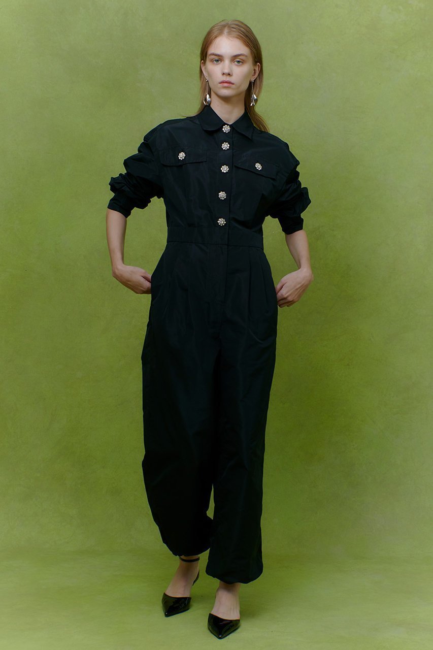 【アルアバイル/allureville】の【LOULOU WILLOUGHBY】タフタビジュー釦オールインワン 人気、トレンドファッション・服の通販 founy(ファニー) ファッション Fashion レディースファッション Fashion for Women パンツ Pants & Trousers 2025年 2025 2025-2026秋冬・A/W Autumn/Winter 2025–26 AW25–26 イタリア Italy タフタ Taffeta, Structured Fabric ビジュー Bijou, Jewel-like Accent フォーマル Formal, Dressy A/W・秋冬 Autumn/Winter other-8|ID: prp329100004780701 ipo3291000000034684841