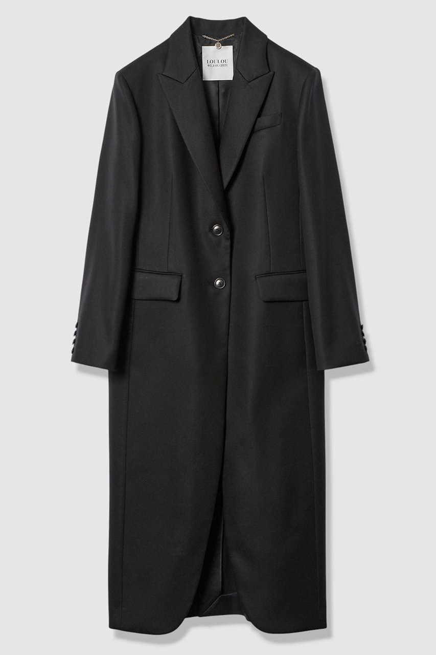 【アルアバイル/allureville】の【LOULOU WILLOUGHBY】ビスコースツイルチェスターコート インテリア・キッズ・メンズ・レディースファッション・服の通販 founy(ファニー) 　ファッション　Fashion　レディースファッション　Fashion for Women　アウター　Coat / Outerwear Collection　コート・ロングコート・ピーコート　Long Coats, Peacoats & More　チェスターコート・ロング丈アウター　Chester Coats / Chesterfield Long Coats　2025年　2025　2025-2026秋冬・A/W　Autumn/Winter 2025–26 AW25–26　ストレート　Straight, Straight Cut　チェスターコート　Chester Coat, Long Coat　パイピング　Piping, Trim Design　ロング　Long, Long-Length　エレガント 上品　Elegant　A/W・秋冬　Autumn/Winter　ブラック|ID: prp329100004780705 ipo3291000000034684859