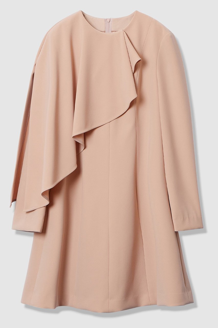 【アルアバイル/allureville】の【LOULOU WILLOUGHBY】2WAYケープワンピース インテリア・キッズ・メンズ・レディースファッション・服の通販 founy(ファニー) 　ファッション　Fashion　レディースファッション　Fashion for Women　ワンピース　Dresses　チュニック　Tunic Tops & Dresses　2025年　2025　2025-2026秋冬・A/W　Autumn/Winter 2025–26 AW25–26　シェイプ　Shape, Slim Fit　スリット　Slit, Slit Detail　ダブル　Double, Double-Breasted　チュニック　Tunic, Long Top　フレア　Flare, Flared　ロング　Long, Long-Length　A/W・秋冬　Autumn/Winter　ピンク|ID: prp329100004780709 ipo3291000000034684887