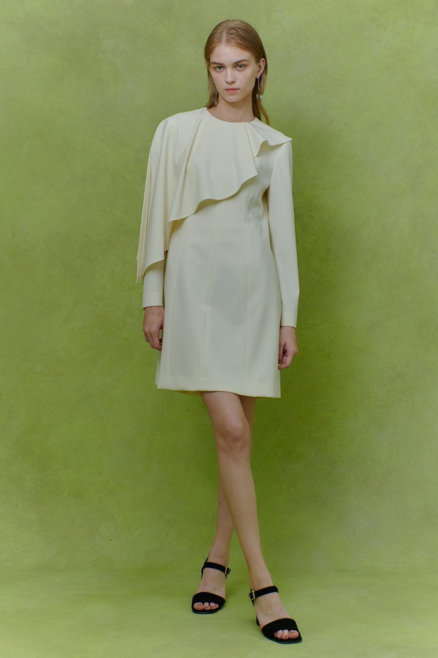 【アルアバイル/allureville】の【LOULOU WILLOUGHBY】2WAYケープワンピース 人気、トレンドファッション・服の通販 founy(ファニー) 　ファッション　Fashion　レディースファッション　Fashion for Women　ワンピース　Dresses　チュニック　Tunic Tops & Dresses　2025年　2025　2025-2026秋冬・A/W　Autumn/Winter 2025–26 AW25–26　シェイプ　Shape, Slim Fit　スリット　Slit, Slit Detail　ダブル　Double, Double-Breasted　チュニック　Tunic, Long Top　フレア　Flare, Flared　ロング　Long, Long-Length　A/W・秋冬　Autumn/Winter　other-4|ID: prp329100004780709 ipo3291000000034684892