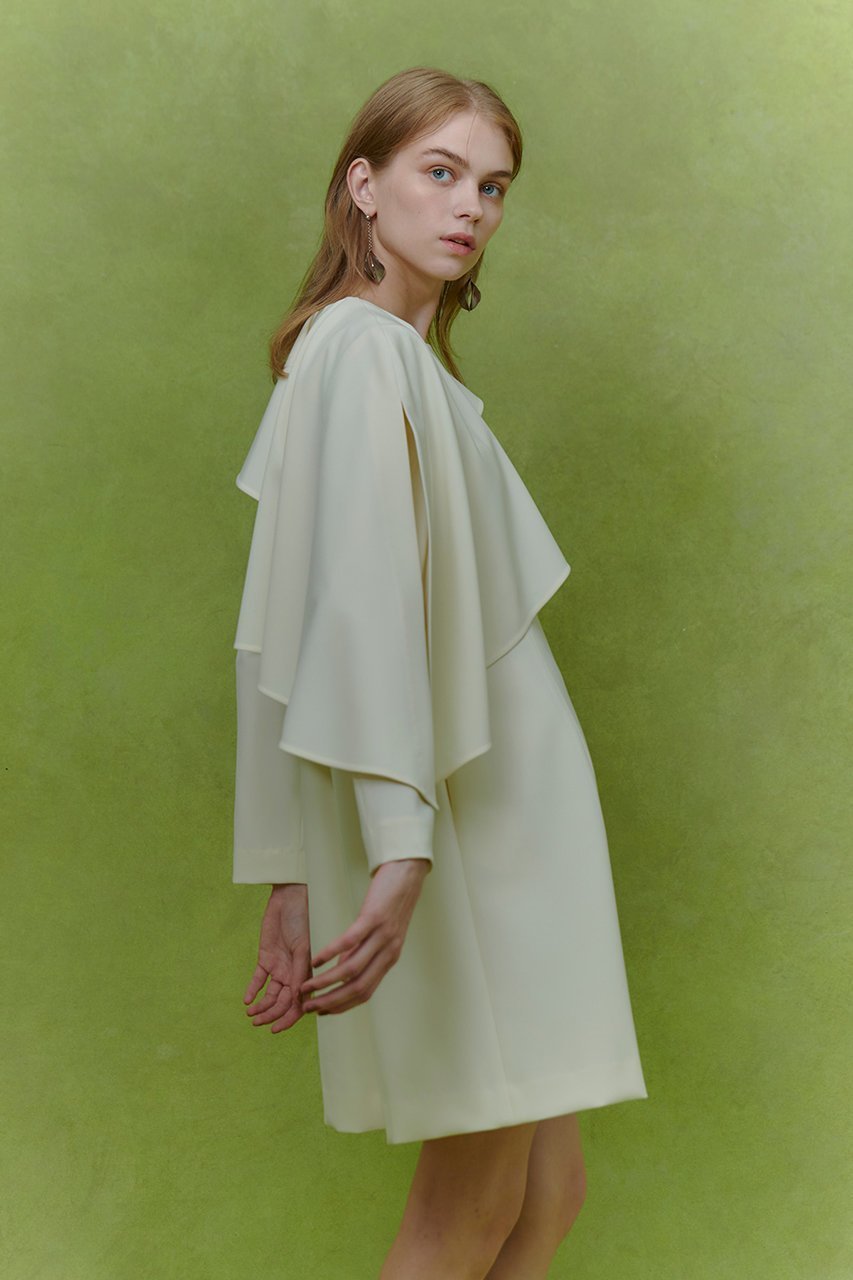 【アルアバイル/allureville】の【LOULOU WILLOUGHBY】2WAYケープワンピース 人気、トレンドファッション・服の通販 founy(ファニー) 　ファッション　Fashion　レディースファッション　Fashion for Women　ワンピース　Dresses　チュニック　Tunic Tops & Dresses　2025年　2025　2025-2026秋冬・A/W　Autumn/Winter 2025–26 AW25–26　シェイプ　Shape, Slim Fit　スリット　Slit, Slit Detail　ダブル　Double, Double-Breasted　チュニック　Tunic, Long Top　フレア　Flare, Flared　ロング　Long, Long-Length　A/W・秋冬　Autumn/Winter　other-6|ID: prp329100004780709 ipo3291000000034684896