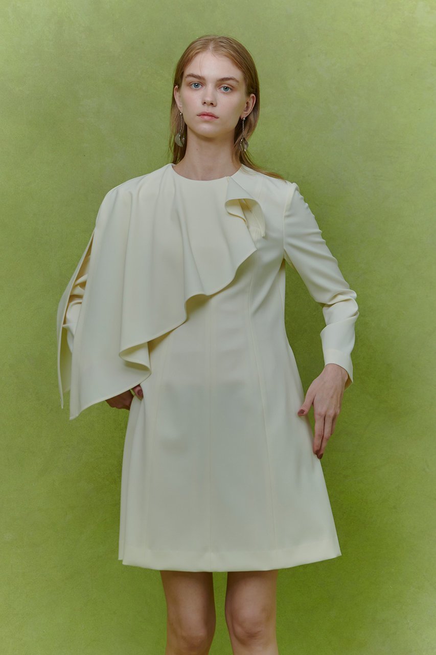 【アルアバイル/allureville】の【LOULOU WILLOUGHBY】2WAYケープワンピース 人気、トレンドファッション・服の通販 founy(ファニー) 　ファッション　Fashion　レディースファッション　Fashion for Women　ワンピース　Dresses　チュニック　Tunic Tops & Dresses　2025年　2025　2025-2026秋冬・A/W　Autumn/Winter 2025–26 AW25–26　シェイプ　Shape, Slim Fit　スリット　Slit, Slit Detail　ダブル　Double, Double-Breasted　チュニック　Tunic, Long Top　フレア　Flare, Flared　ロング　Long, Long-Length　A/W・秋冬　Autumn/Winter　other-8|ID: prp329100004780709 ipo3291000000034684900