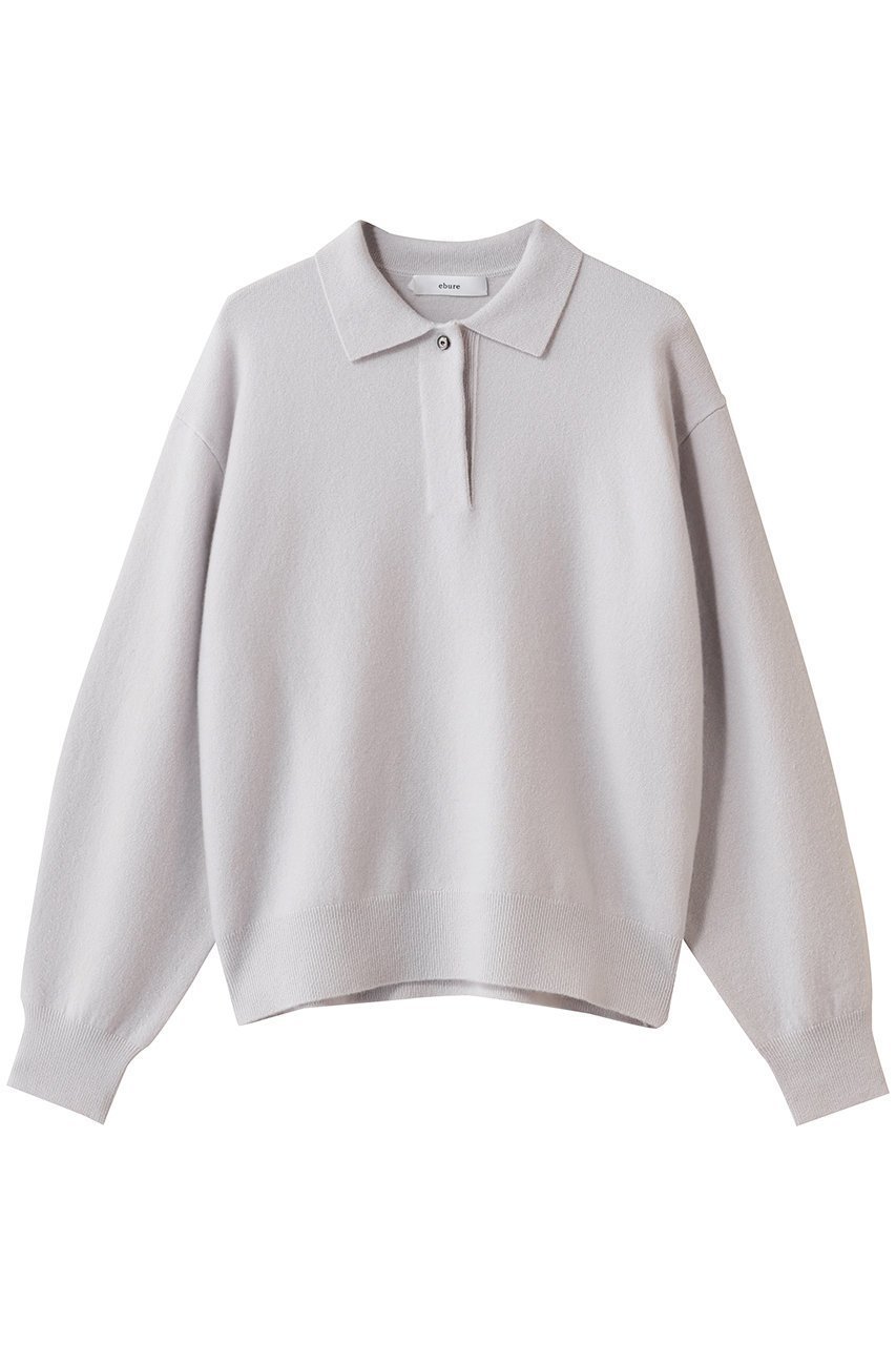【エブール/ebure】のハイゲージカシミア ポロカラーニットプルオーバー インテリア・キッズ・メンズ・レディースファッション・服の通販 founy(ファニー) 　ファッション　Fashion　レディースファッション　Fashion for Women　トップス・カットソー　Cut & Sew Tops　ニット　Knit Tops & Sweaters　カジュアルプルオーバー・ニットトップス　Pullovers & Knit Tops / Casual Pullovers　2026年　2026　シンプル　Simple, Minimal　ストレッチ　Stretch, Stretchy Fabric　フォルム　Silhouette, Form　夏　Summer　春　Spring　S/S・春夏　SS, Spring/Summer, Warm Season　ライトグレー|ID: prp329100004781784 ipo3291000000036155924